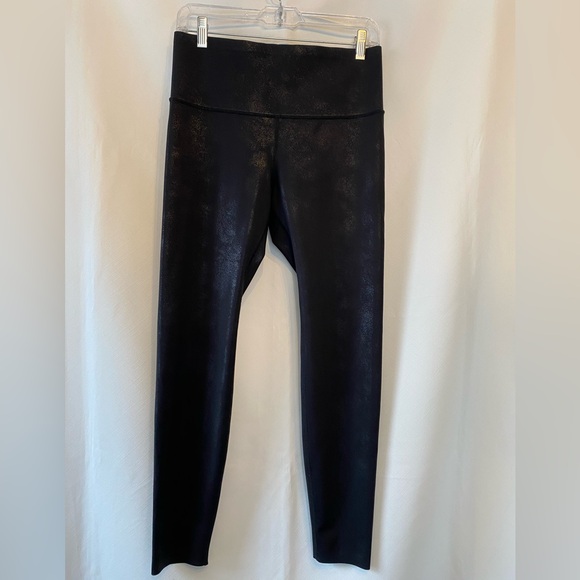 Knix Womens High Waisted Contour Leggings Black Shimmer Medium Edgy Athleisure - Picture 4 of 15